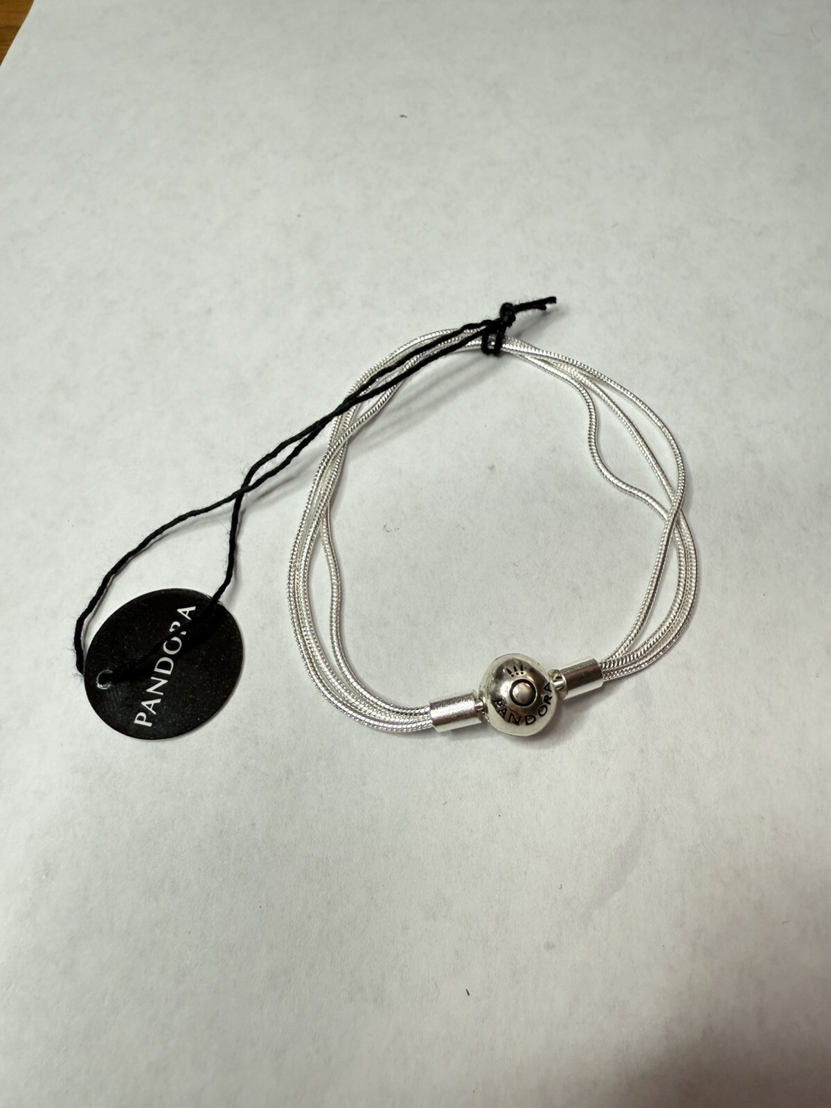 MOMENTS PANDORA Multi Snake Chain LOGO BRACELET 7.5 Inch