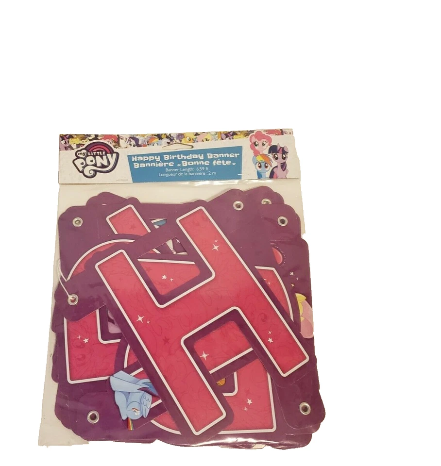 PACK de fiesta de cumpleaños My Little Pony: cubierta de mesa, placas, pancarta, decoración de remolino Foto 3 de 4