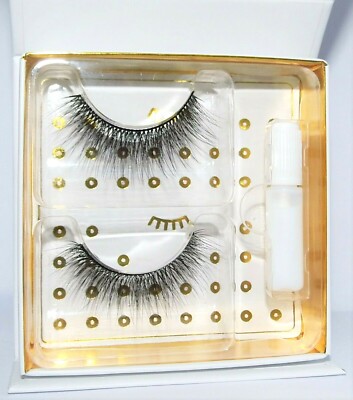 Battington   Harlow 3D  Silk Eyelashes with mini lash blue  New