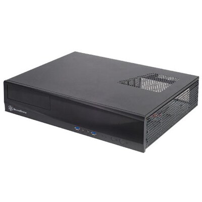 SilverStone SST-ML03B HTPC Computer Case Slim Black USB3.0 Fan Filter Audio jack