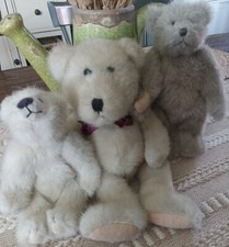 Plush Set of Three Jointed Bears
