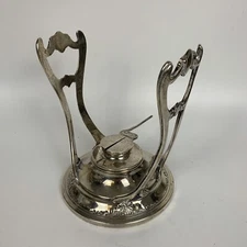 Antique Hirsch  Victoria  Sterling Silver  Tea Kettle Stand & Burner Hand Chased