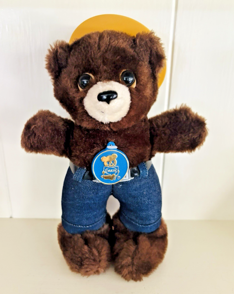 Vintage 1983 Dakin Smokey The Bear Plush With Tag Ground Nutshells