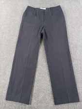 Liz Claiborne Jackie Womens Dress Pants 6 Gray Flat Front Cotton Blend