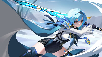 Anime Girls Eula Genshin Impact Genshin Impact  Gaming Mat Desk 46077