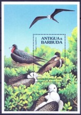 Antigua and Barbuda 1994 MNH MS, Female Magnificent Frigatebird, Birds