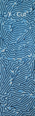 CRAZY FIBER BLUE LAGOON (2) .125 CRAZYFIBER KNIFE HANDLE SCALES 1.6X5.6 Y