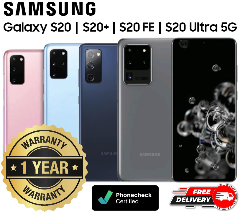 Samsung Galaxy S20 S20+ S20 FE S20 Ultra 5G Unlocked Verizon T-Mobile AT&T Metro