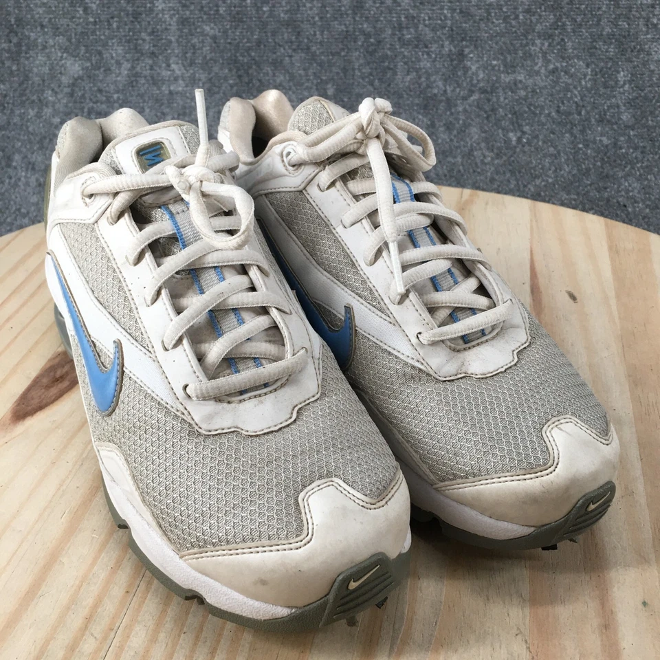 Nike Zapatos Mujer 7 Tac Shox Botines de Golf Tenis 312392-141 Cuero Blanco Foto 3 de 4