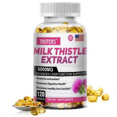 Milk Thistl Capsules 6000 Mg Advanced Liver Support*30 To 120