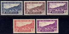 1935-40 Senegal - SC# 142-147 - Faidherbe Bridge, St. Louis - 5 Different - M-H