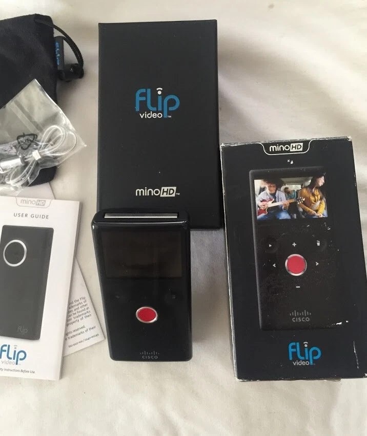 Black Cisco M3160 FlipVideo Flip MinoHD HDMI Pocket Video Camera FOR PARTS - Image 2 of 2