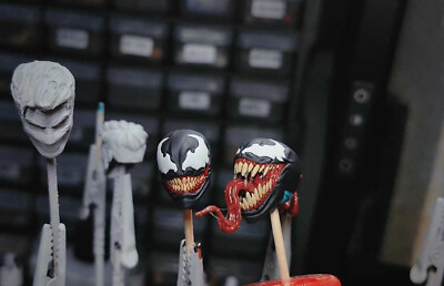 1/12 Painted Venom open mouth Head Sculpt For 6'' Male Action