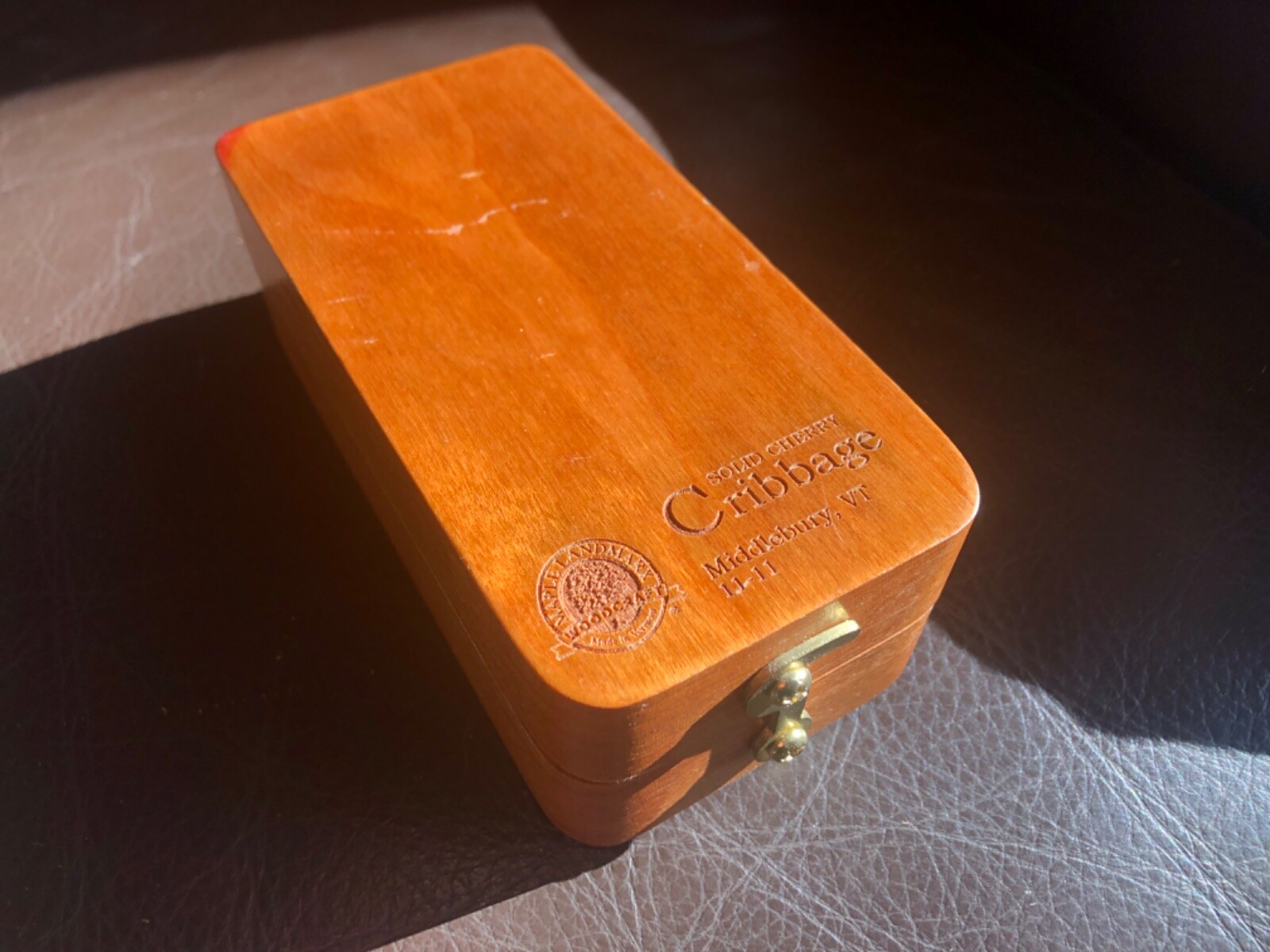 Mini Travel Cribbage Board, Solid Cherry, foldable eBay