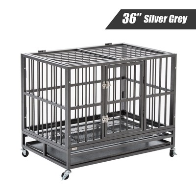 silver dog cage