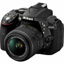 Nikon D5300 24.2 MP Digital SLR Camera - Black 18-55mm f/3.5-5.6G ED VR Lens 