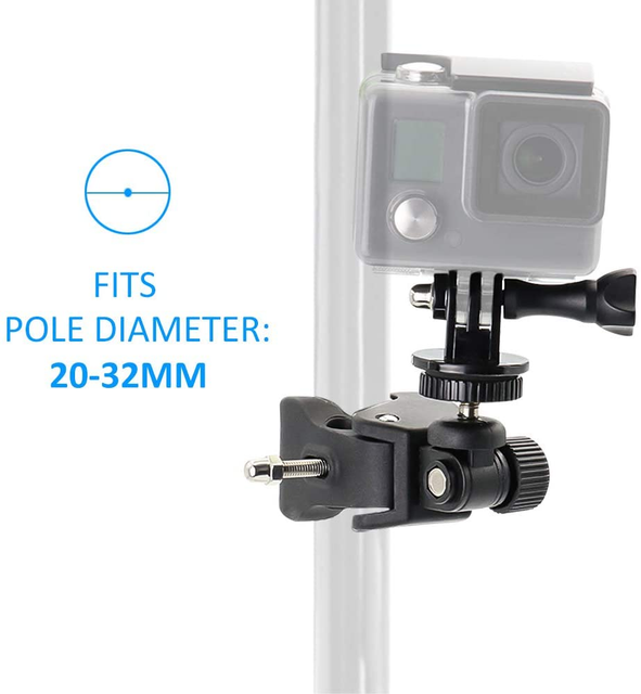 Session Easy Mounted Fishing Rod Camera Clamp Mount for GoPro Hero 7 6