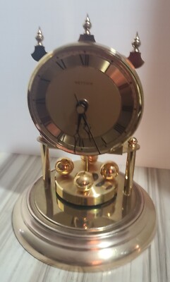 Hettich Anniversary Quartz Clock With Plastic Dome And Roman