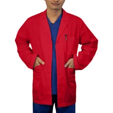 HeedFit by Panda Uniform Men's 31" 3 Pockets Button Front Colored Lab Coat