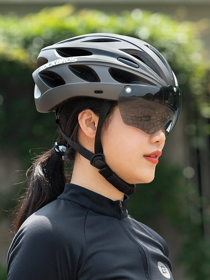 ROCKBROS Casco de Bicicleta para Adultos con Visera y Gafas para Casco de Bicicleta de Montaña Carretera Foto 4 de 4