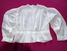 Antique 1900 Era Basque Kids Small Linon Shirt