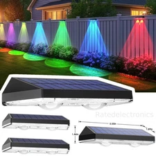 LED Solar Power Fence Lights Deck Door Wall Stair Step Garden Walkway Decor Lamp