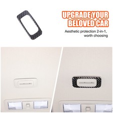 Cubierta decorativa de tapicería de micrófono de techo de fibra de carbono para Nissan Frontier 2022+