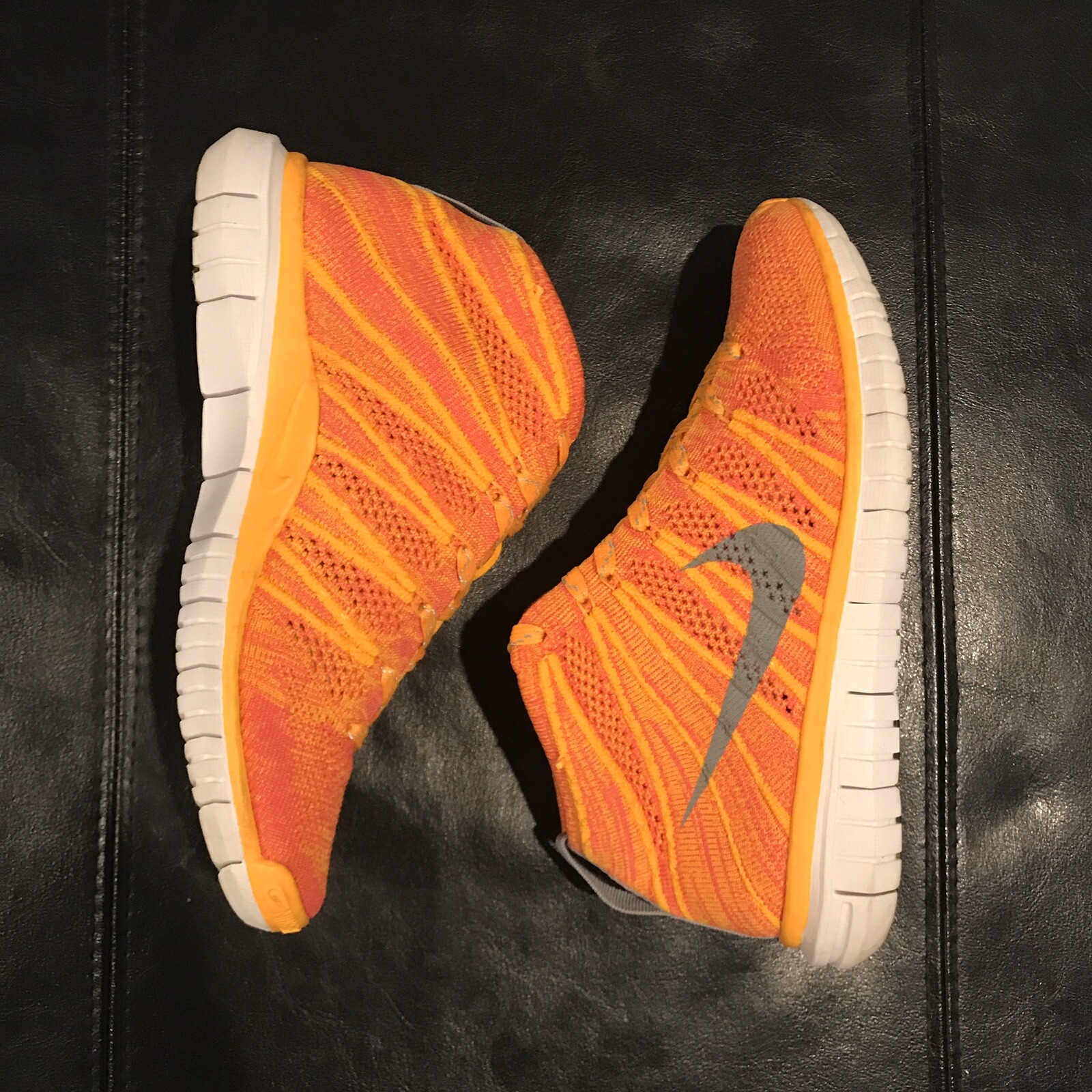 Nike Womens Flyknit Chukka Atomic Mango Wolf Grey Pink White 639699 800 For Sale Online Ebay