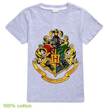 Harry Potter Print Casual Short Sleeve T-Shirt Kids Boys Girls Cotton Tee Tops