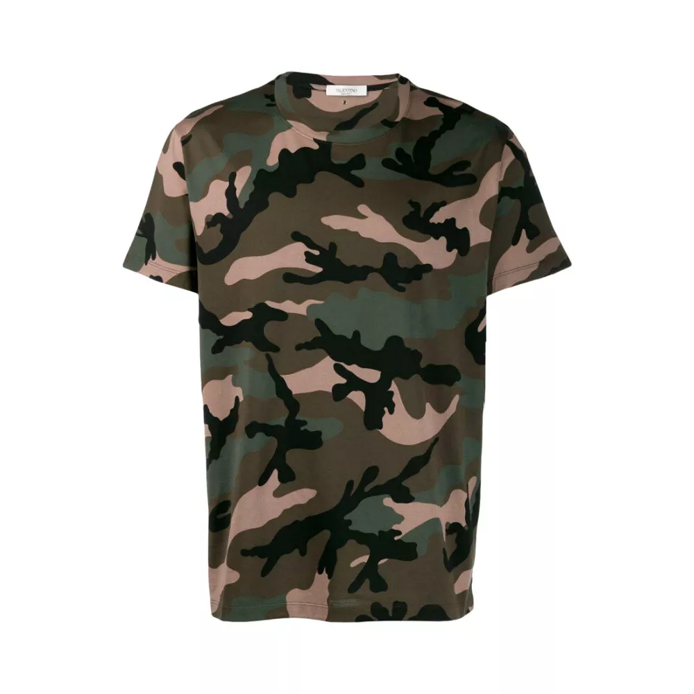 Valentino Camouflage T-shirt - Green Brown | eBay