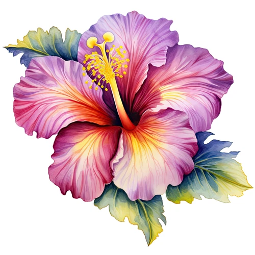 Hibiscus Flower Floral Self Adhesive Vinyl Sticker