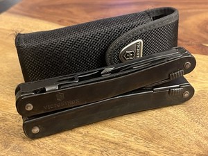 Victorinox Spirit X SwissTool Black Oxide Multi-Tool w/Leather Sheath SUPER NICE