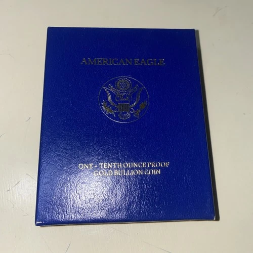 American Eagle One - Tenth Ounce Proof Gold Bullion Coin Empty Packaging 1991
