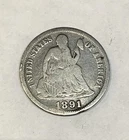 1891 S San Fransisco  seated liberty dime - -
