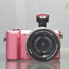 Sony Alpha A5000 ILCE-5000 20.1MP Mirrorless Camera Pink 16-50mm Lens Vlogging