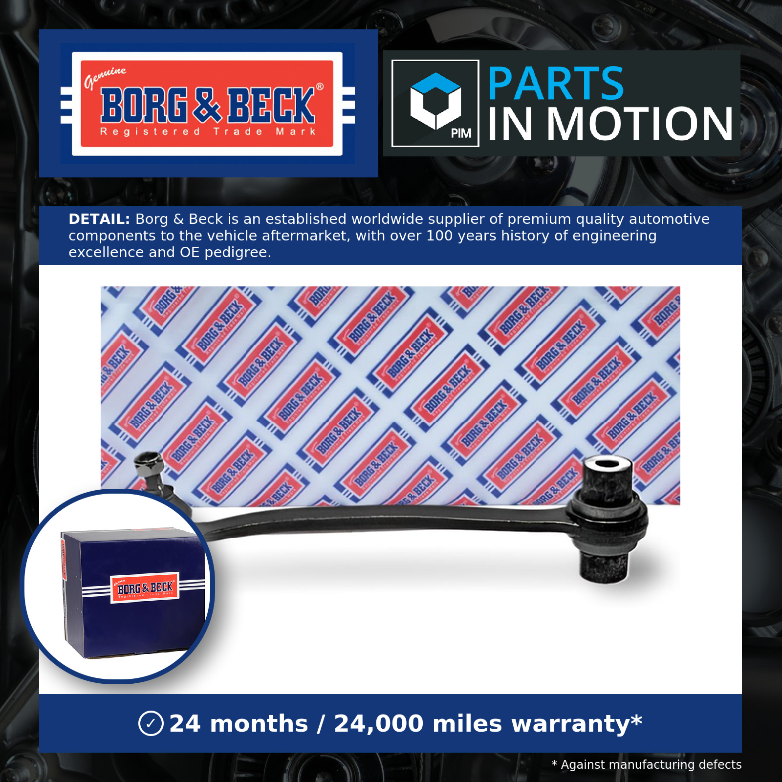 Wishbone / Suspension Arm BCA6309 Borg & Beck Track Control 2203500453S1 Quality