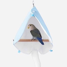 Bird Hanging Hammock with Wood Stand Bird Bed for Budgies Parakeet Supplies