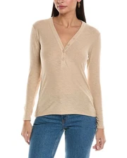 James Perse Jersey Henley Top Women's