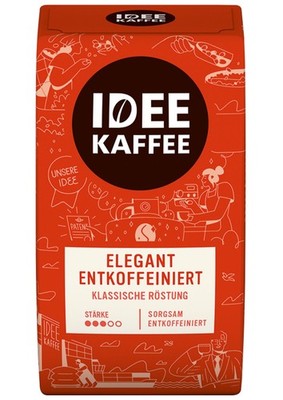 Idee Kaffee ELEGANT ENTKOFFEINIERT Filterkaffee, 500g gemahlen
