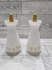 Vintage 1970s Pyrex Corelle Butterfly Gold Salt & Pepper Shakers Glass White