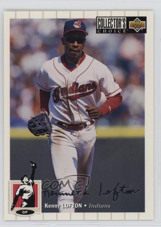 1994 Upper Deck Collector's Choice Silver Foil Signature Kenny Lofton #565 c2s