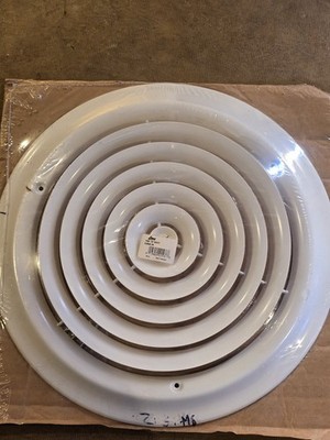 Lima 12'' Round Ceiling Diffuser White Powder Coated