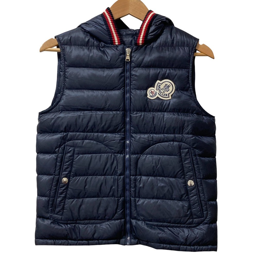 MONCLER MEDOC Down Vest, Kids' Size 14 Navy Kids USED