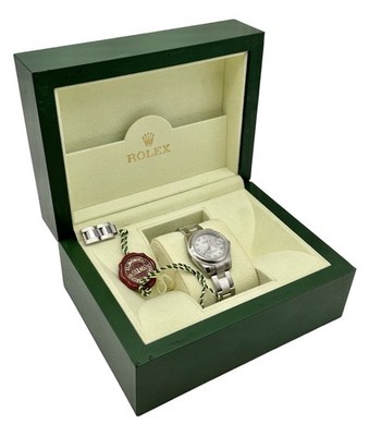 Rolex Ladies Datejust 26mm Rhodium Roman Dial Ref. #179160 Box & Papers Stickers