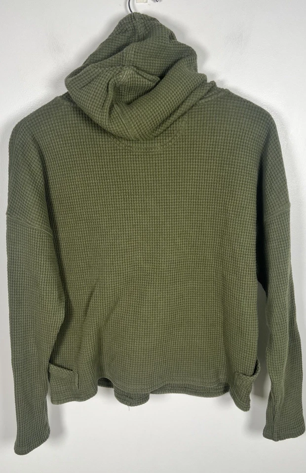 Camisa Carhartt Calce Relajado Verde Manga Larga Tejido Gofre Térmica Con Capucha Talla S Foto 2 de 4