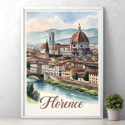 Captivating Florence Italy Travel Poster - Renaissance Art Print_moreDetail_4k_4