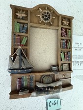 Beachcombers Nautical Bookshelf Ship Kick Stand Back Coastal 