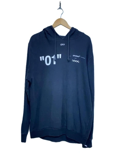 OFF WHITE FELPA CON CAPPUCCIO L COTONE Nero OMBB029F18A54002