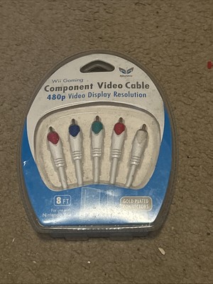 Wii Component Video Cable 480p Display Resolution Gold Plated Connectors New
