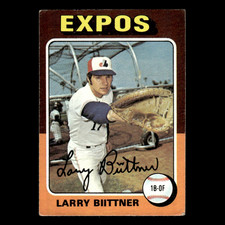 Larry Biittner #543 1975 Topps Montreal Expos Baseball Card MLB EX